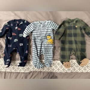 3 Baby Footed Pajamas
